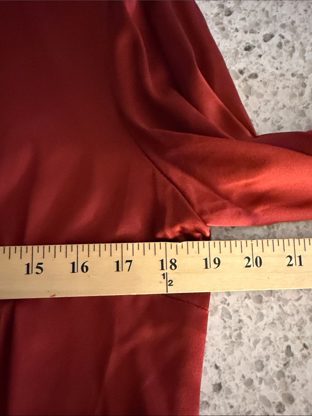 Lafayette 148 New York NWOT 100% Silk Rust Satin Blouse Luxe Minimalist - Picture 4 of 8